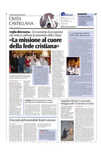 Avvenire - pagina diocesana del 15/10/2017